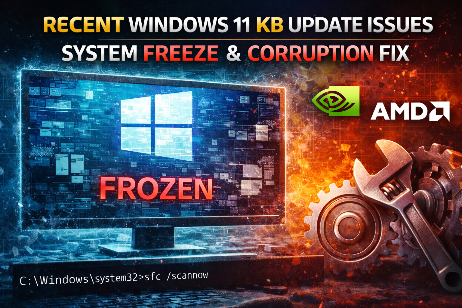 After Windows 11 KB Update, System Frozen? Try This Repair Method