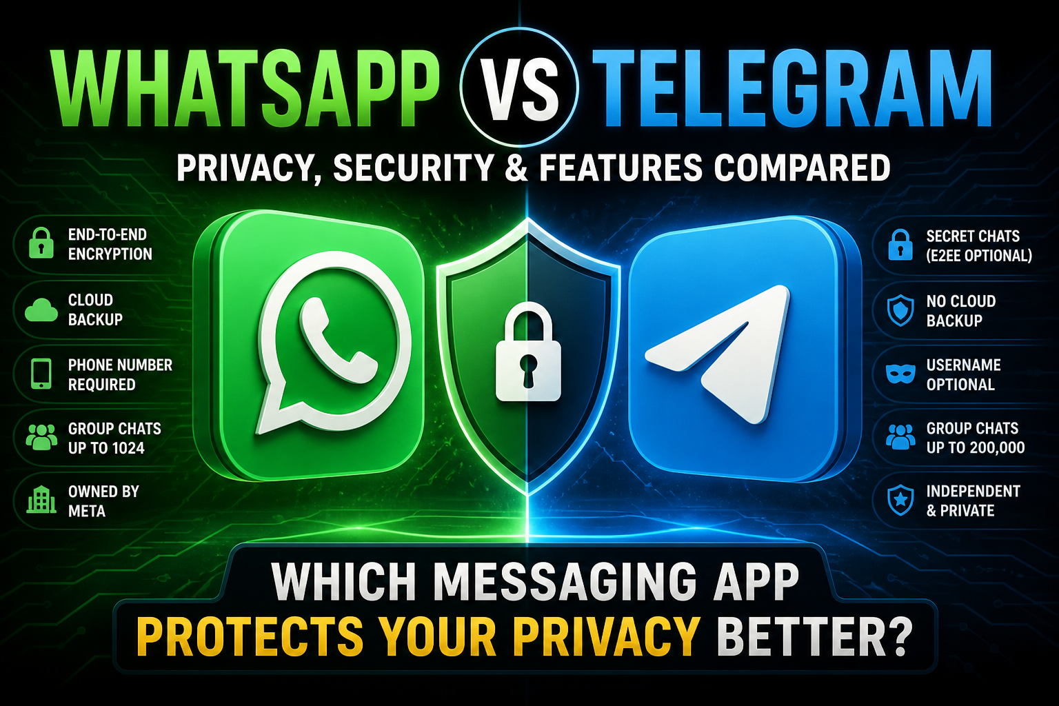 “Privacy War 2026: WhatsApp vs Telegram – Who Really Owns Your Messages?”
