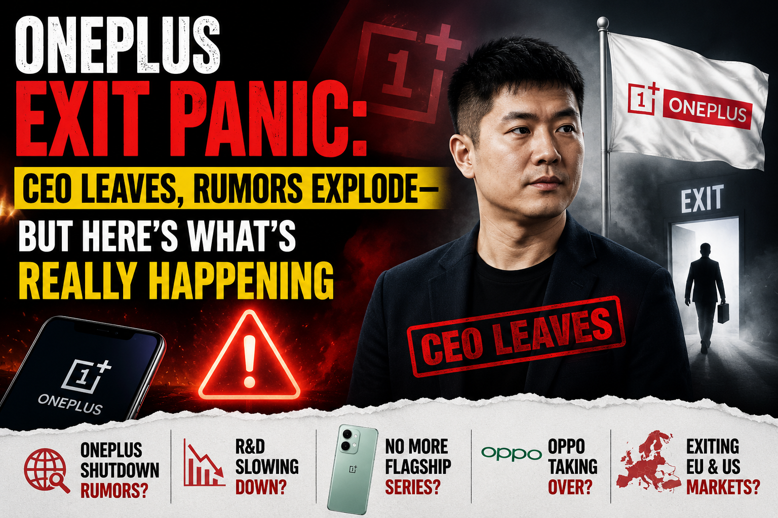 “OnePlus Exit Panic: CEO Leaves, Rumors Explode—But Here’s What’s Really Happening”