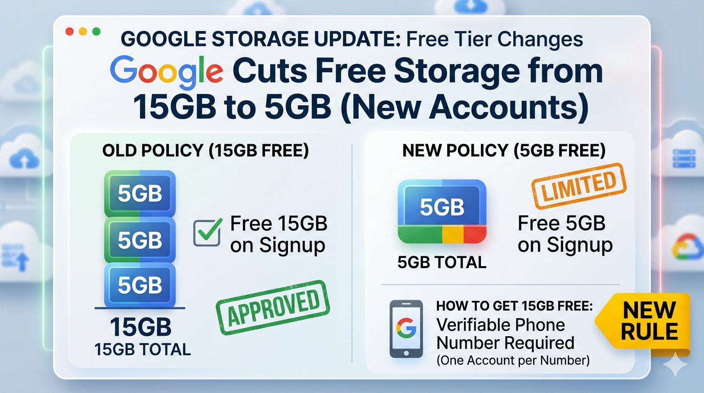 “Google Quietly Cuts Free Gmail Storage for New Accounts — Here’s Why”